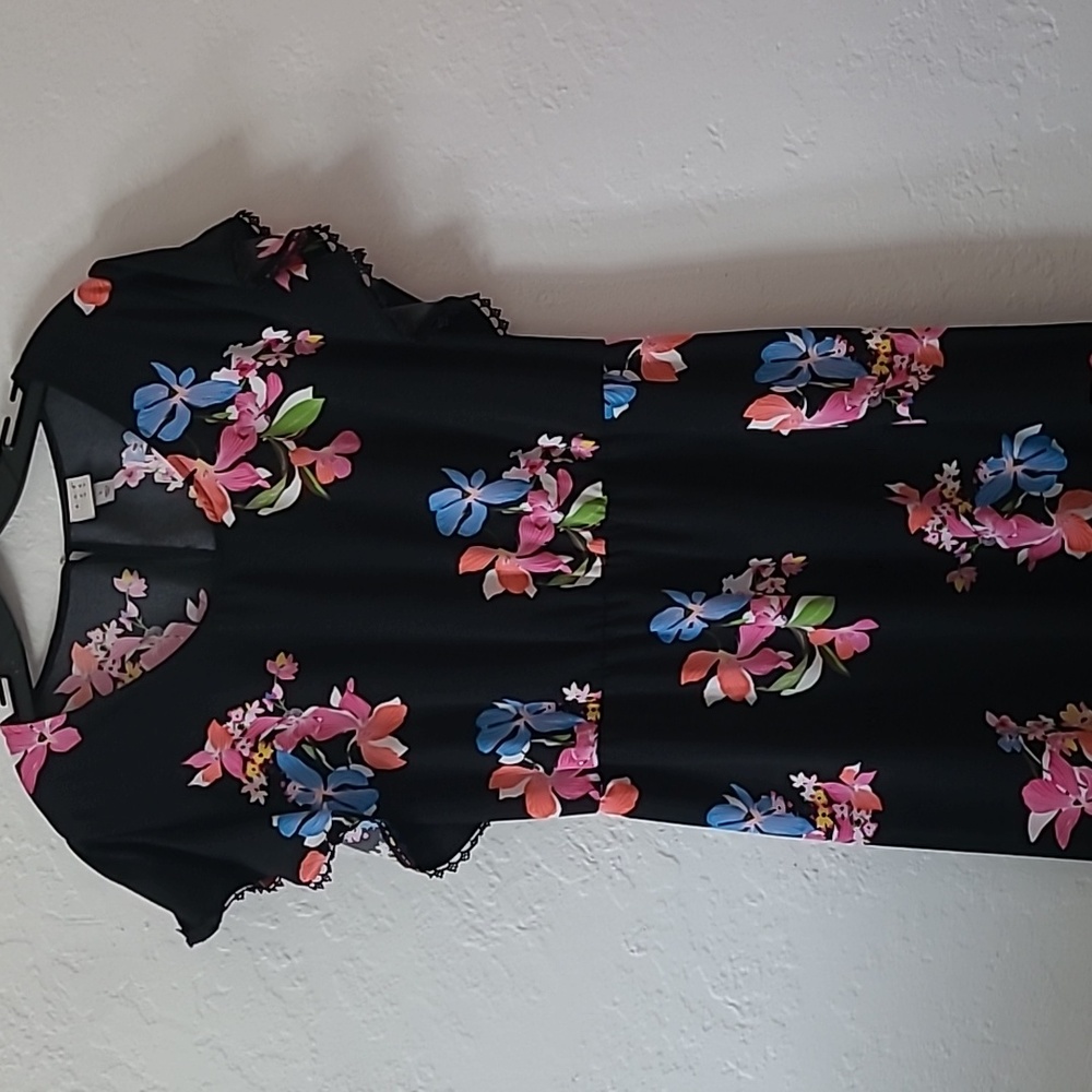A New Day Black Floral Dress